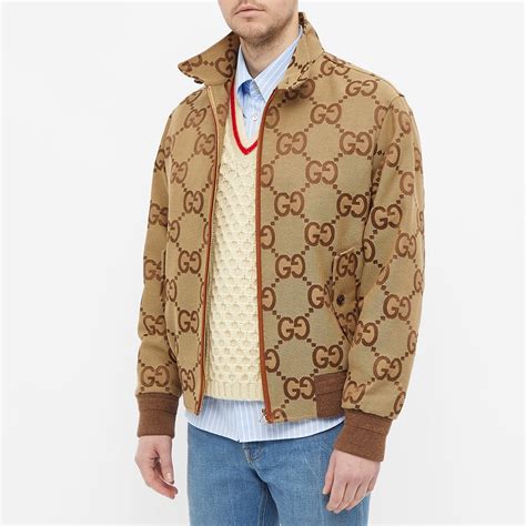 20k gucci jacket|GG jacquard zip jacket in camel .